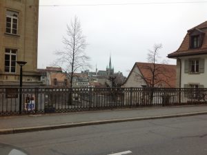 ЛОЗАННА. Вид на церковь Францисканцев